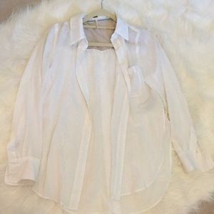 Free people white button up